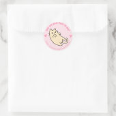 Je bent perr-fect! Cute Cat Classroom Valentijn Ronde Sticker (Tas)