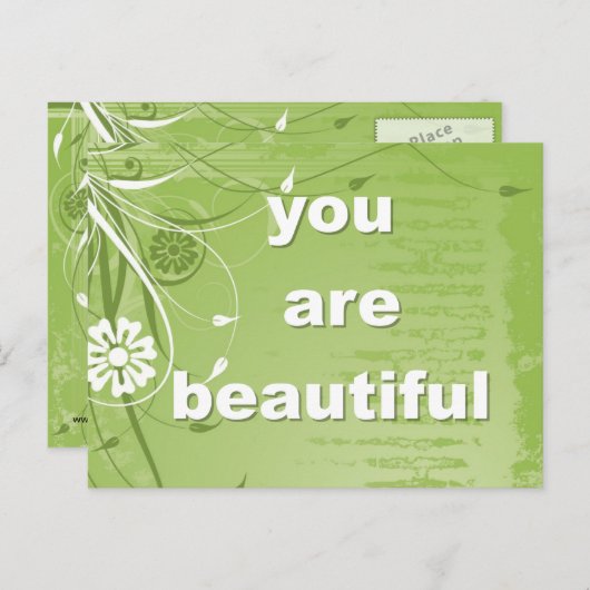Je bent prachtig briefkaart (Voorkant / Achterkant)