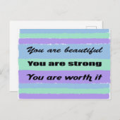 Je bent prachtig briefkaart (Voorkant / Achterkant)