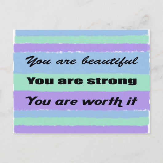 Je bent prachtig briefkaart (Voorkant)