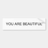 Je bent prachtig bumpersticker (Voorkant)