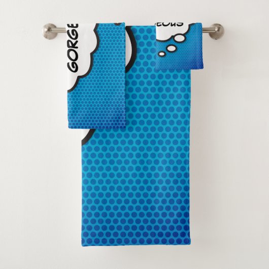 JE BENT PRACHTIG Denk Bubbel Pret Comic Strip Bad Handdoek (Insitu)