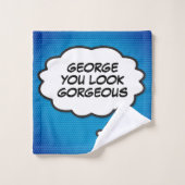 JE BENT PRACHTIG Denk Bubbel Pret Comic Strip Bad Handdoek (Wasdoekje)