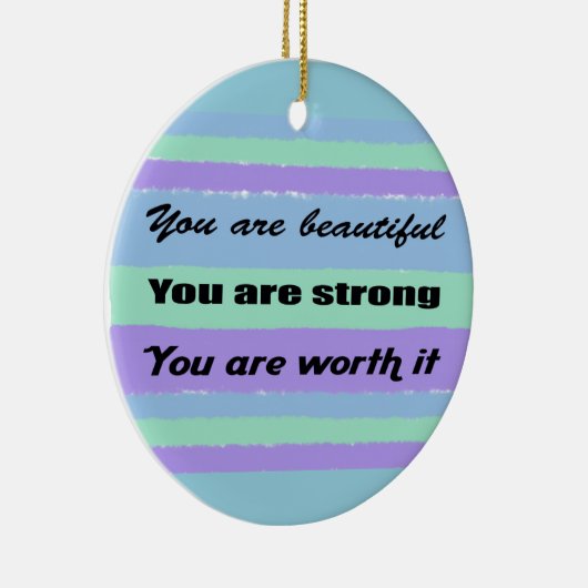 Je bent prachtig keramisch ornament (Rechts)