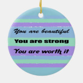 Je bent prachtig keramisch ornament (Achterkant)