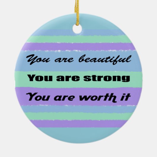 Je bent prachtig keramisch ornament (Achterkant)