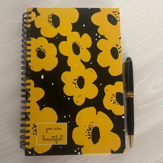 Je bent prachtig MCM Floral Yellow Notitieboek