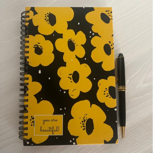 Je bent prachtig MCM Floral Yellow Notitieboek