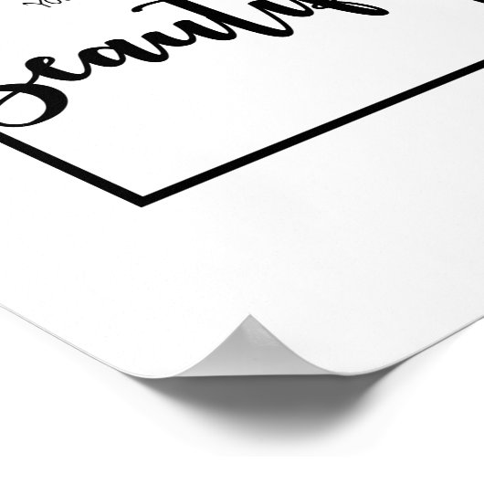 Je bent prachtig, meisjescitaten, wandbekleding poster (Hoek)