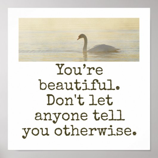 Je bent prachtig - Mooie prijsopgave Poster (Voorkant)