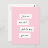 Je bent prachtig net zoals je bent briefkaart (Voorkant / Achterkant)