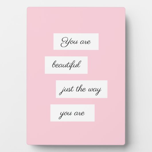 Je bent prachtig net zoals je bent fotoplaat (voorkant)