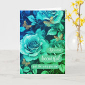 Je bent prachtig net zoals je bent kaart (Gele Bloem)
