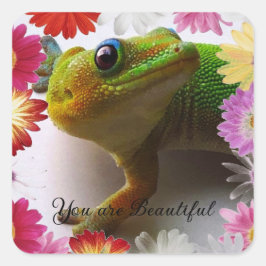 Je bent prachtig vierkante sticker