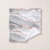 "Je bent prachtig" White Agate Roos Gold Glitter Bad Handdoek (Wasdoekje)