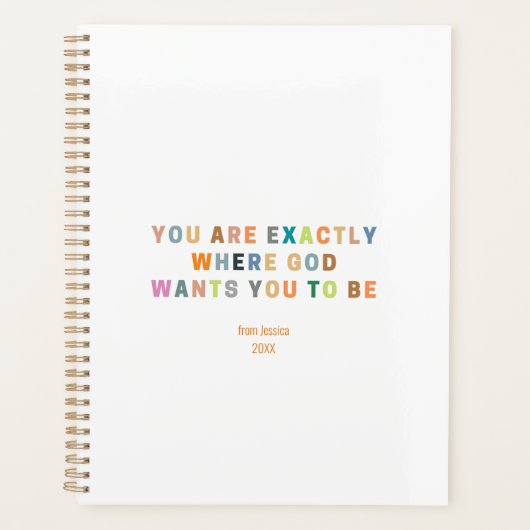 Je bent precies waar God wil dat je bent | Planner (Voorkant)