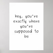 Je bent precies waar je geacht wordt te zijn poster (Voorkant)