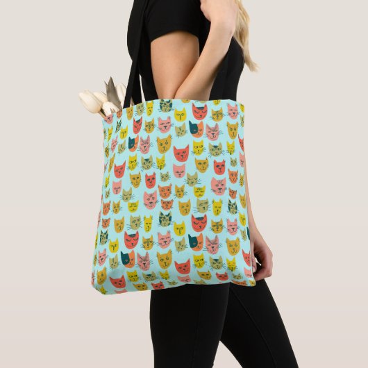 Je bent Prufect. Cute Colorful Cats Tote Bag (Dichtbij)