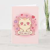 Je bent Purr-fect! Schattige Valentijnsdag Kat Kaart (Voorkant)