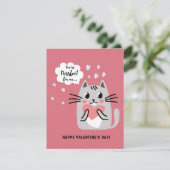 Je bent Purrfect voor mij Cat Valentijnsdag Feestdagenkaart (Staand voorkant)