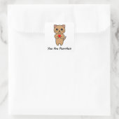 Je bent Purrrfect Vierkante Sticker (Tas)