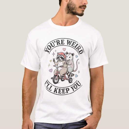 Je bent raar, ik hou je Grappig stel T-shirt (Voorkant)