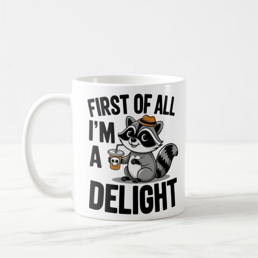 Je bent raar, ik hou je wel, grappige wasbeer en o koffiemok (Links)