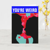 JE BENT RAAR IK HOU VAN JE ROMANCEKAARTEN KAART (Gele Bloem)