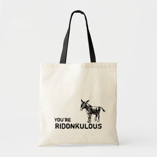 Je bent Ridonkulous! schattig ezeltje tas. Tote Bag (Voorkant)