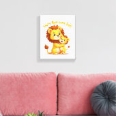 Je bent Roar-some Dad Wall Art 🦁 Schattigee Vader Canvas Afdruk (Insitu (Woonkamer))