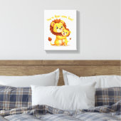 Je bent Roar-some Dad Wall Art 🦁 Schattigee Vader Canvas Afdruk (Insitu (Slaapkamer))