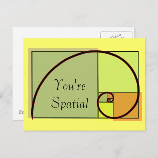 Je bent ruimtelijk briefkaart (Voorkant / Achterkant)