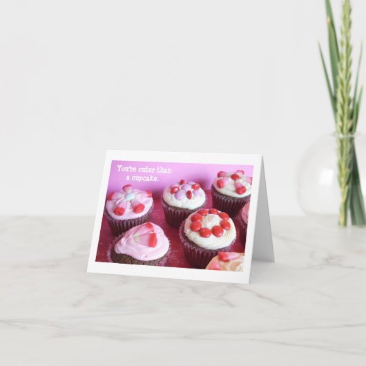 Je bent Schattige dan een cupcake Feestdagen Kaart (Voorkant)