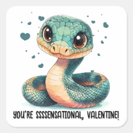 Je bent sensationeel… Valentijnsdag van de slang Vierkante Sticker