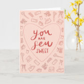 Je bent Sew Sweet Valentijn Kaart (Gele Bloem)