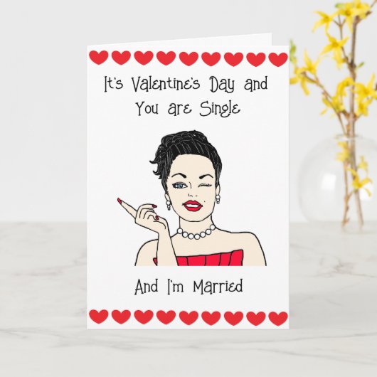 Je bent single | Ik ben getrouwd | Geen van beiden Kaart (Gele Bloem)