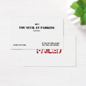 Je bent slecht bij het parkeren visitekaartje (Bureau)