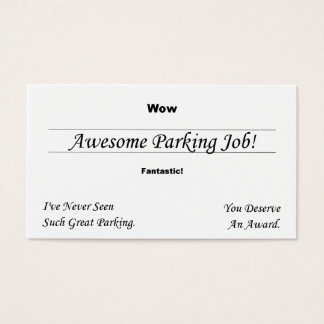 Je bent slecht bij het parkeren visitekaartjes