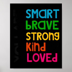 Je Bent Slim Moedig Sterk Aardig Geliefd Motivatie Poster