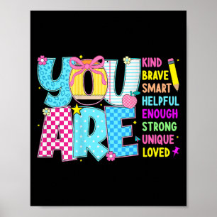Je Bent Slim Moedig Sterk Aardig Geliefd Motivatie Poster
