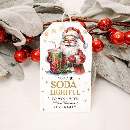Je bent Soda-lichtend om mee te werken Kerstmis Cadeaulabel