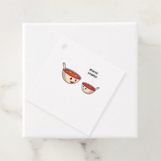 Je bent Souper Cook en Soup Lover Bedankjes Labels (In situ)