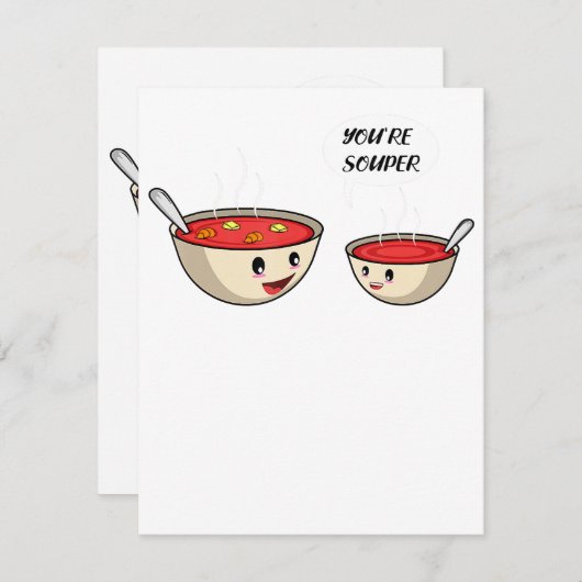 Je bent Souper Cook en Soup Lover Kaart (Voorkant / Achterkant)