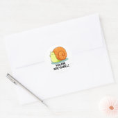 Je Bent Spe-shell Grappig Slakken Pun  Ronde Sticker (Envelop)
