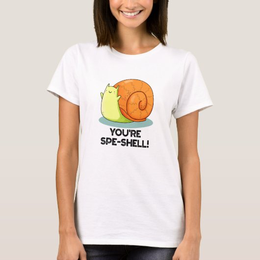 Je bent Spe-shell Grappig Slakken Pun T-shirt (Voorkant)