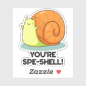 Je bent Spe-shell Grappig Slakken Spel  Sticker (Vel)
