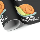 Je bent Spe-shell Grappige Snail Pun Dark BG Cadeaupapier (Rol Hoek)