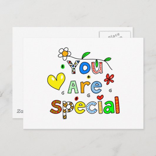 Je bent speciaal briefkaart (Voorkant / Achterkant)