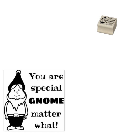 Je bent speciaal GNOME wat maakt uit! Stamp Rubberstempel (Gestempeld)