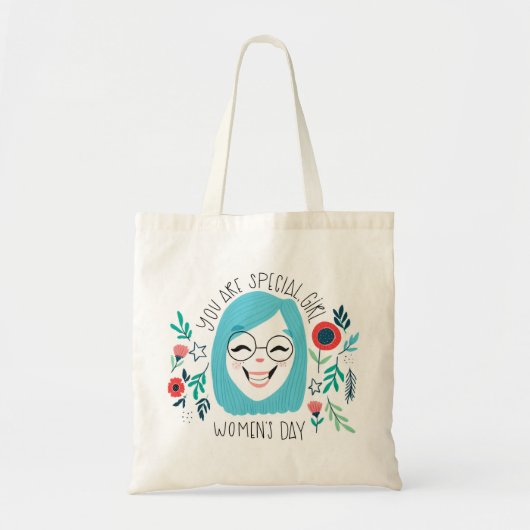 Je bent speciaal meisje, Happy Women's Day, 8 maar Tote Bag (Voorkant)